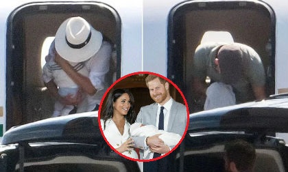 Hình ảnh Meghan ôm chặt con trai trong chuyến du lịch xa xỉ tới Pháp khiến dân mạng phẫn nộ