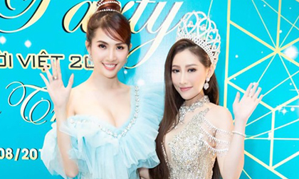 Hoa hậu Người Việt Thế giới Trần Ngọc Trâm đọ sắc đẹp ngây ngất cùng Hoa hậu Phan Thị Mơ