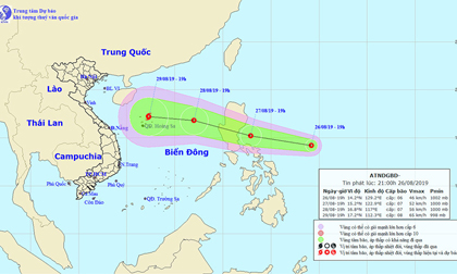 Áp thấp sắp mạnh thành bão tiến vào Biển Đông dịp nghỉ lễ 2/9