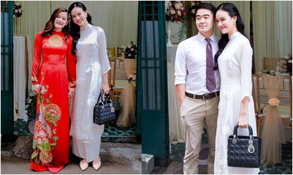 Người mẫu Tuyết Lan rạng rỡ cùng ông xã Việt kiều dự đám cưới chị gái ruột