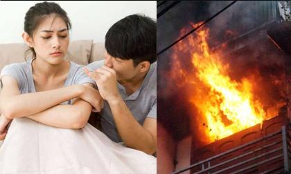 Đi làm về thấy nhà cháy ngùn ngụt, vợ hốt hoảng thì chồng mếu máo: 'Xin lỗi em, do anh… đốt!'