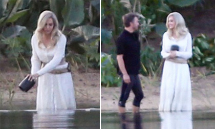 Hậu trường bom tấn Marvel - Eternals: Angelina Jolie tạo hình 'sương sương' với nhuộm tóc bạch kim, mặc váy trắng tinh khôi