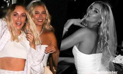 Ngày cưới đến gần, Hailey Baldwin diện đồ cô dâu quẩy tưng bừng trong tiệc chia tay đời độc thân
