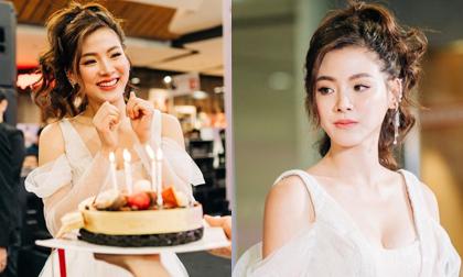 Mỹ nhân 'Chiếc lá bay' Baifern đẹp cực phẩm, diện váy xẻ sâu khoe vòng một gợi cảm trong tiệc sinh nhật sớm