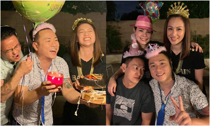Thanh Thảo tổ chức sinh nhật cho Hàn Thái Tú tại biệt thự riêng, nhiều nghệ sĩ hải ngoại tới dự