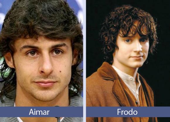 Một trong những tiền vệ sáng tạo nhất của La Liga, Pablo Aimar có mái tóc và khuôn mặt giống nhân vật Frodo của bộ phim Chúa tể những chiếc nhẫn.