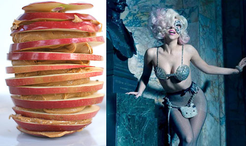 Lauren Conrad,Lady Gaga,Táo và bơ lạc,Kate Gosselin,bánh Little Rice Cakes với bơ lạc