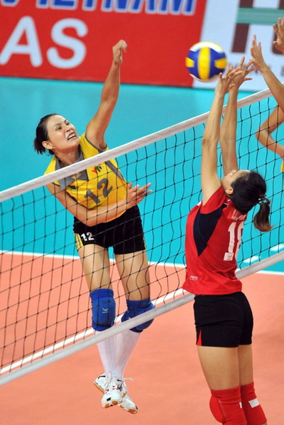 bóng chuyền,sea game 2011,đinh thị diệu châu,bùi thị huệ,phạm kim huệ