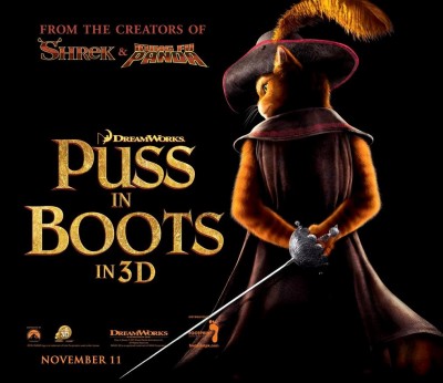Puss in Boots,Paranormal Activity 3,Footloose,The Rum Diary
