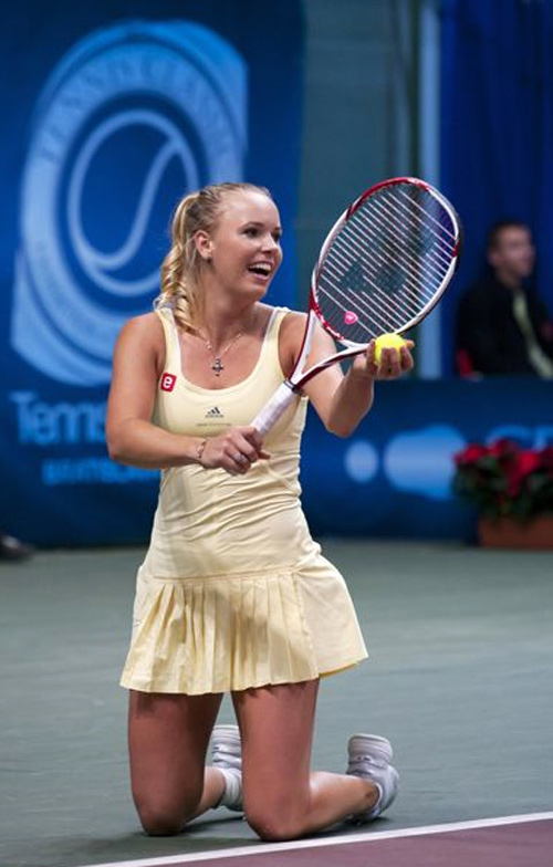 Wozniacki,tay vợt,hài hước,khoảnh khắc,tennis,quần vợt,tay vợt nữ số 1 thế giới