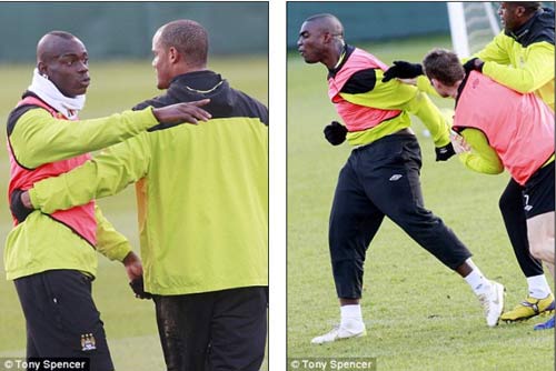 Balotelli,tẩn đồng đội,đại chiến, Arsenal,Man City,Richards,mâu thuẫn,tin thể thao,bóng đá