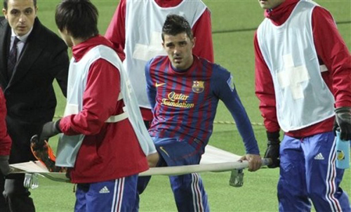 Gẫy chân,David Villa,Barca,vui vẻ,đau đớn,động viên,tin bóng đá, thể thao