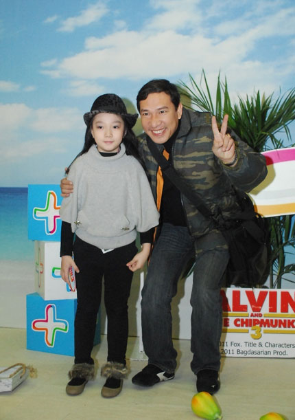 Diễn viên hài,Quang Thắng,khoe con gái, Alvin & The Chipmunks,nhí