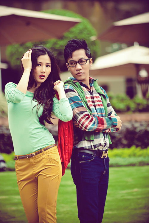Diễm My 9X,Hoàng Rapper,tình tứ,thời trang,mặc đẹp