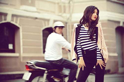 Diễm My 9X,Hoàng Rapper,tình tứ,thời trang,mặc đẹp