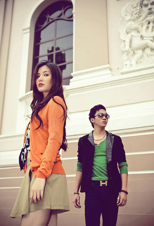 Diễm My 9X,Hoàng Rapper,tình tứ,thời trang,mặc đẹp