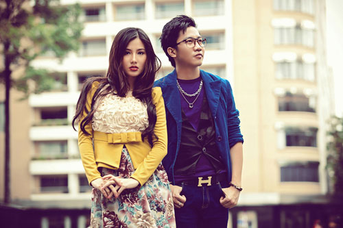 Diễm My 9X,Hoàng Rapper,tình tứ,thời trang,mặc đẹp