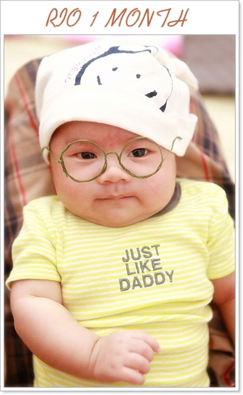Bé Rio,Lý Hải,quý tử,ngộ nghĩnh,mắt kính Nobita,đáng yêu