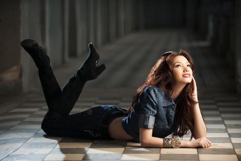 Trúc Diễm, jeans, thời trang sao, phong cách, jeans