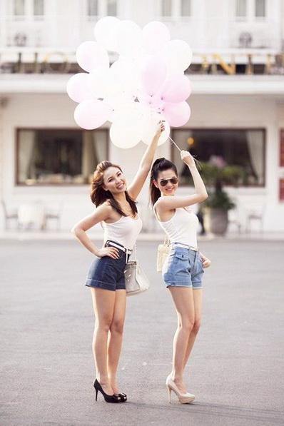 Quỳnh Thư, Ngọc Trinh, thời trang sao, thời trang mùa hè, thời trang