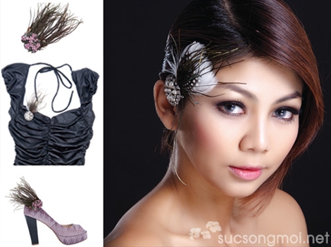 nơ cài áo, cài lông vũ, phụ kiện, phụ kiện thời trang