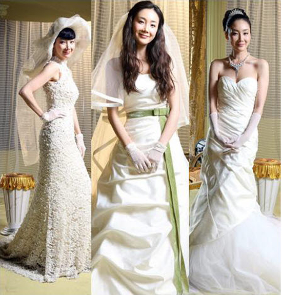 Váy cưới, thời trang sao, Jun Hye Bin, Moon Geun Young, thời trang váy cưới