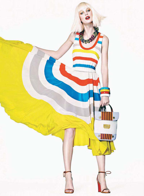 thời trang kẻ sọc, Harper’s Bazaar, mix đồ, phong cách, thời trang