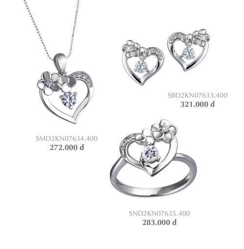 PNJSilver, trang sức, quà tặng, nữ trang, vòng cổ, khuyên tai