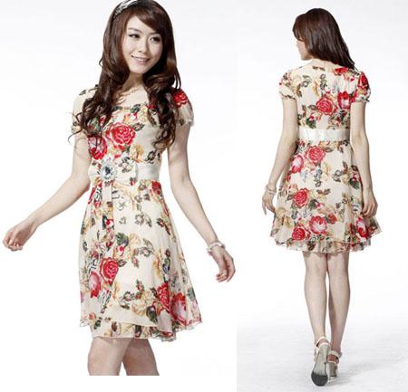 Váy voan, chiffon, thời trang công sở, thời trang dạo phố, thời trang