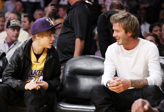 David Beckham, Justin Bieber, Sao ca nhạc, Chuyện của sao