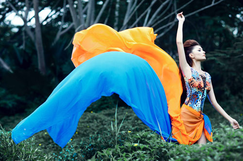 Kim Minh, Siêu mẫu Việt, Siêu mẫu, Thời trang sao, Váy hoa, Thời trang