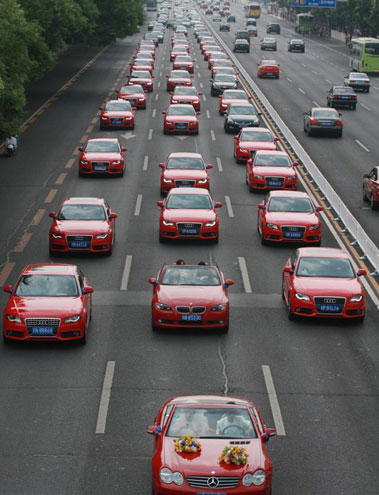 Trung Quốc, đại gia, rước dâu, Audi A4, quốc tế, thế giới đó đây