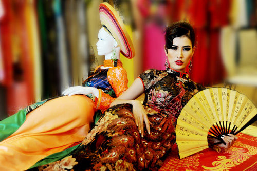 Thanh Hoài, Võ Việt Chung, Áo dài, Thời trang sao Việt, Áo dài cách điệu, Thời trang