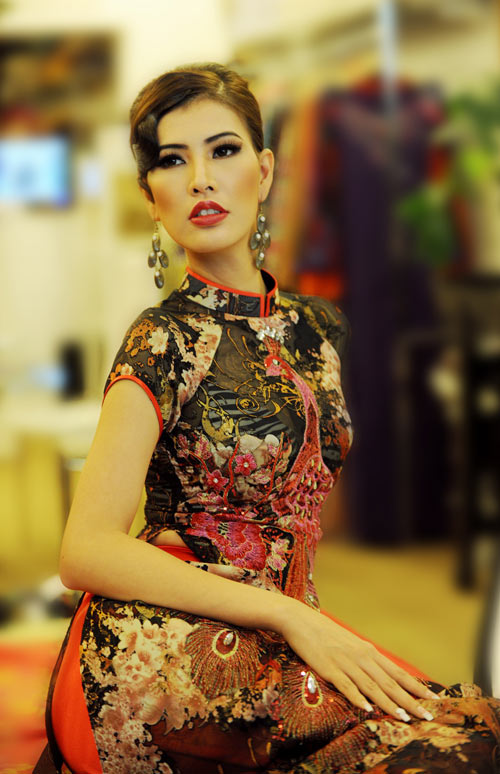 Thanh Hoài, Võ Việt Chung, Áo dài, Thời trang sao Việt, Áo dài cách điệu, Thời trang