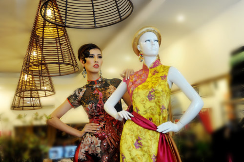 Thanh Hoài, Võ Việt Chung, Áo dài, Thời trang sao Việt, Áo dài cách điệu, Thời trang