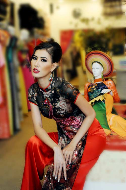 Thanh Hoài, Võ Việt Chung, Áo dài, Thời trang sao Việt, Áo dài cách điệu, Thời trang