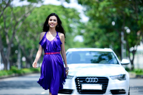 Vũ Hoàng My, Hoa hậu hoàn vũ, Miss Universe 2011, Audi, Sedan A6, Ảnh đẹp hoa hậu