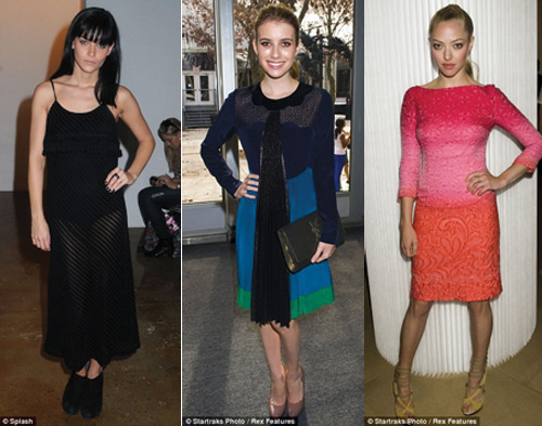 Thời trang màu cam, Tuần lễ thời trang New York, Rose McGowan, Ashley Tisdale, Thời trang sao, Thời trang