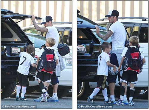 Becks “truyền nghề” cho con, Bóng đá, Becks, David Beckham, Brooklyn, Romeo, Cruz, bong da, the thao