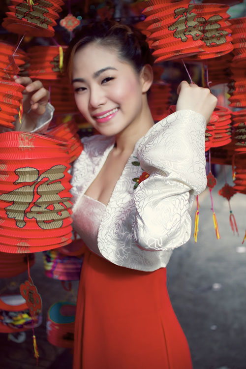Thời trang trung thu, Lương Bích Hữu, Phố đèn lồng, Áo dài, Thời trang sao, Thời trang