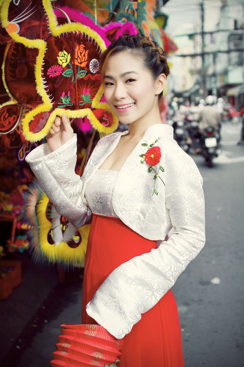 Thời trang trung thu, Lương Bích Hữu, Phố đèn lồng, Áo dài, Thời trang sao, Thời trang