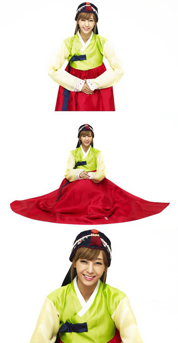 Hanbok, Trung thu, KARA, 4minute, Rainbow, Thời trang sao Hàn, Thời trang