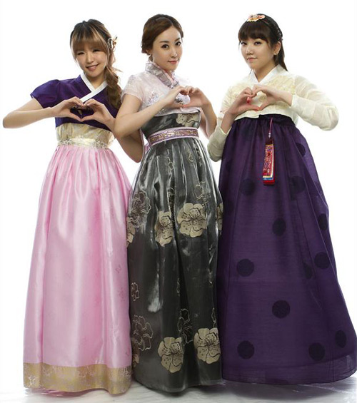 Hanbok, Trung thu, KARA, 4minute, Rainbow, Thời trang sao Hàn, Thời trang