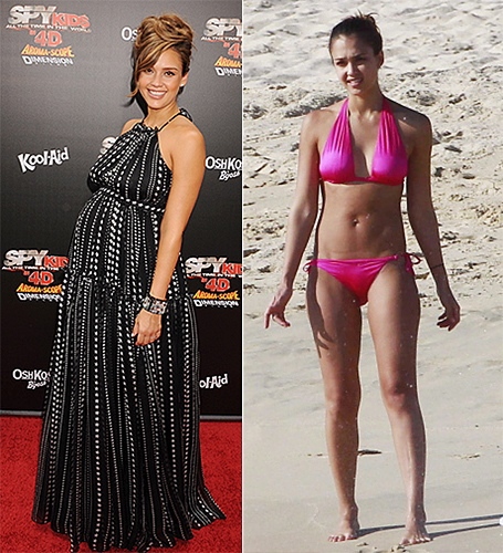 bà bầu sau sinh,thân hình chuẩn của sao,Miranda Kerr,Heidi Klum