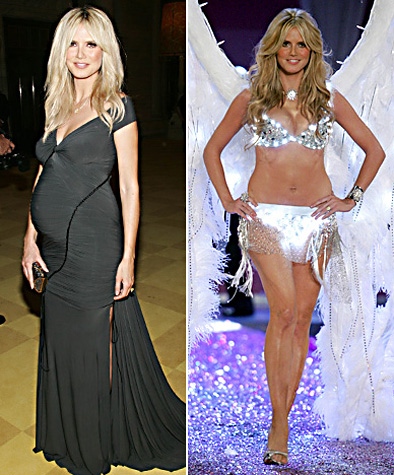 bà bầu sau sinh,thân hình chuẩn của sao,Miranda Kerr,Heidi Klum