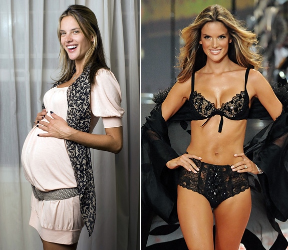 bà bầu sau sinh,thân hình chuẩn của sao,Miranda Kerr,Heidi Klum