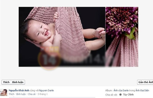 đan lê,khải anh,con trai,facebook