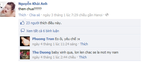 đan lê,khải anh,con trai,facebook