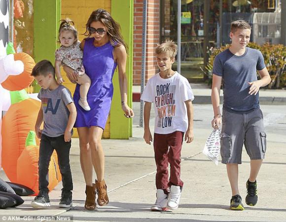 david beckham,romeo beckham,victoria beckham
