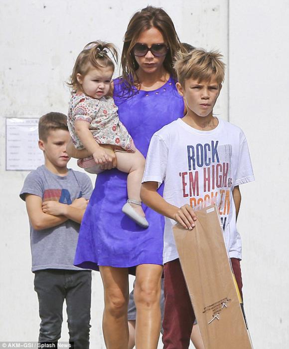 david beckham,romeo beckham,victoria beckham